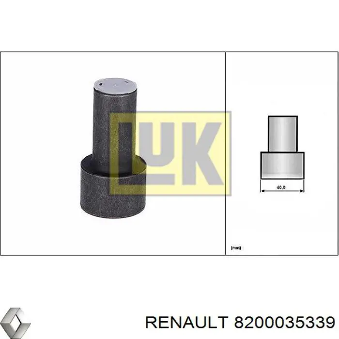 8200035339 Renault (RVI) guía de directa de caja de cambios