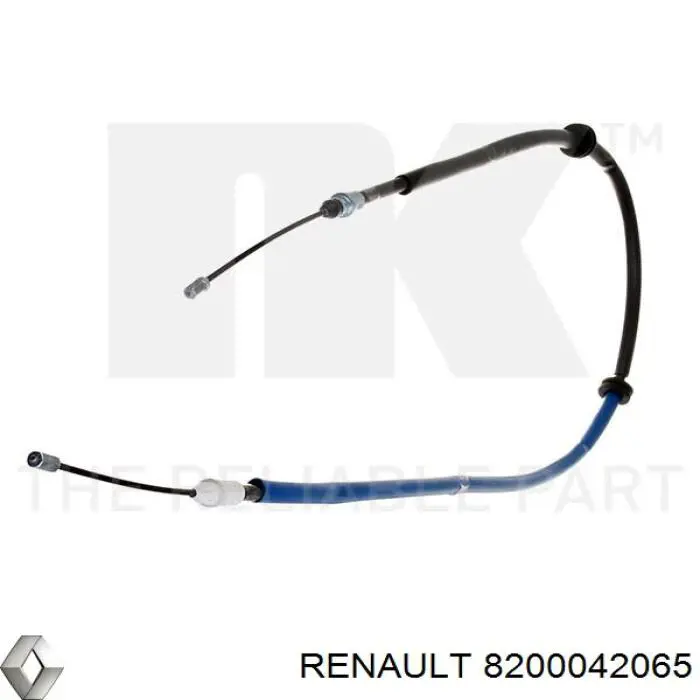 8200042065 Renault (RVI) cable de freno de mano trasero derecho