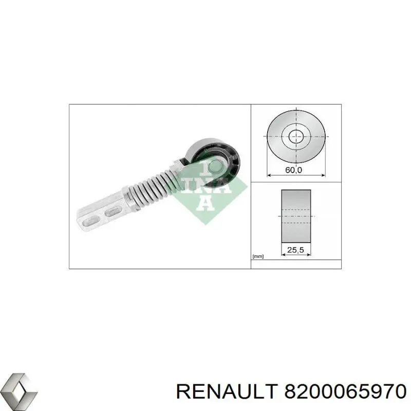 8200065970 Renault (RVI) tensor de correa, correa poli v