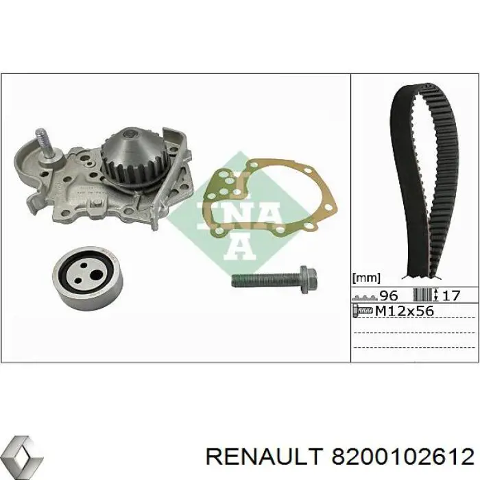 8200102612 Renault (RVI) rodillo, cadena de distribución