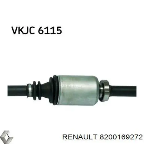 8200169272 Renault (RVI) árbol de transmisión delantero derecho