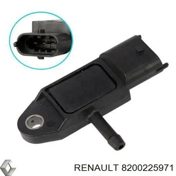 8200225971 Renault (RVI) sensor de presion de carga (inyeccion de aire turbina)