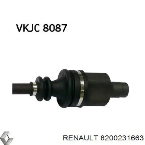 8200231663 Renault (RVI) árbol de transmisión delantero derecho