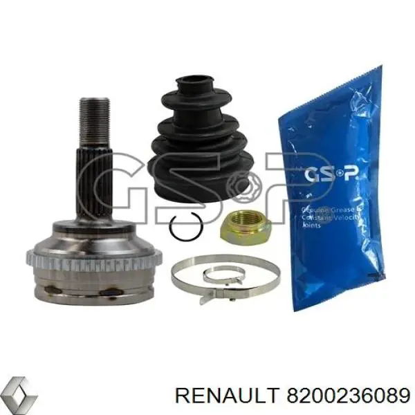 8200236089 Renault (RVI) árbol de transmisión delantero derecho