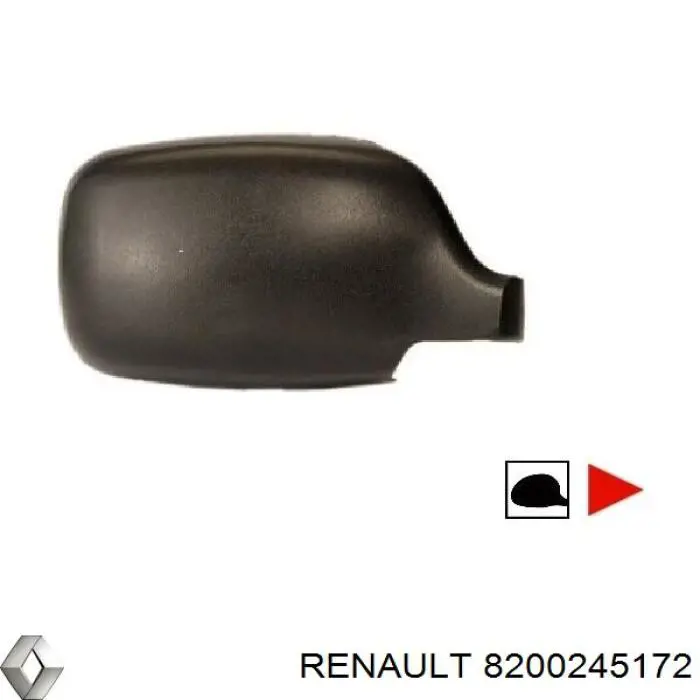 8200245172 Renault (RVI) cubierta, retrovisor exterior derecho