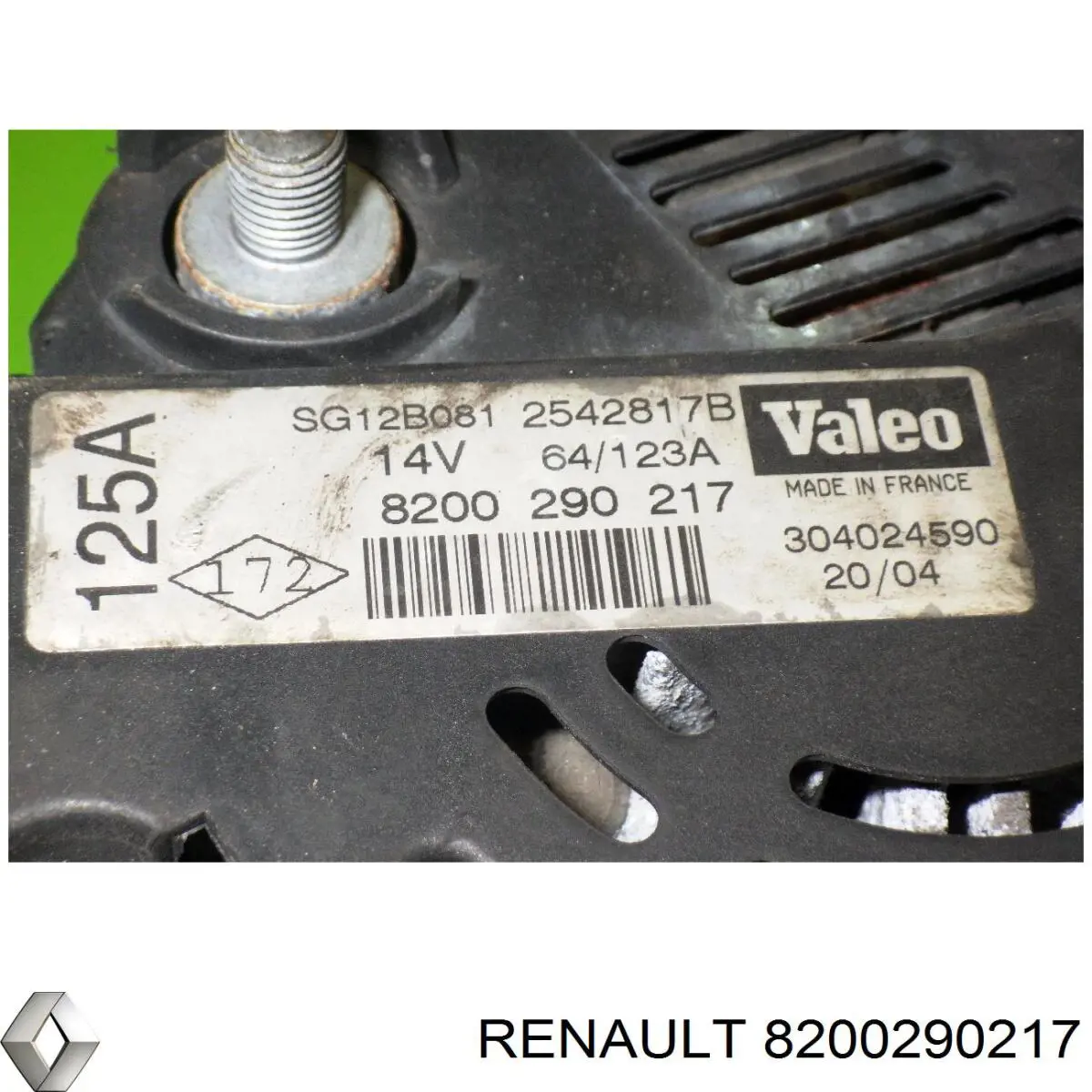 8200290217 Renault (RVI) alternador