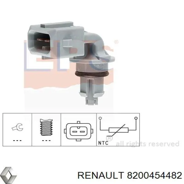 8200454482 Renault (RVI) tubo flexible de aspiración, salida del filtro de aire