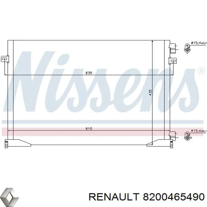 8200465490 Renault (RVI) condensador aire acondicionado