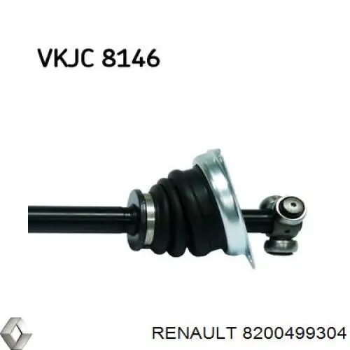 8200499304 Renault (RVI) árbol de transmisión delantero izquierdo