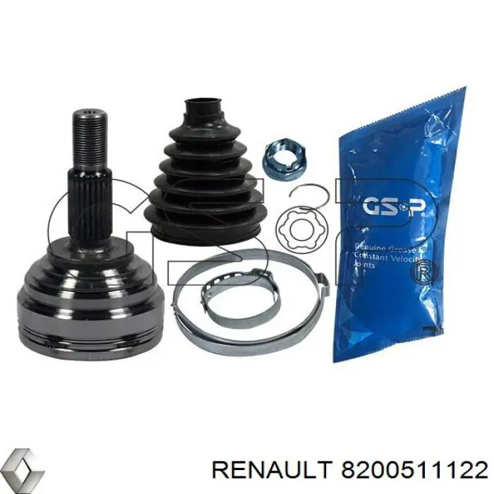 8200511122 Renault (RVI) árbol de transmisión delantero izquierdo