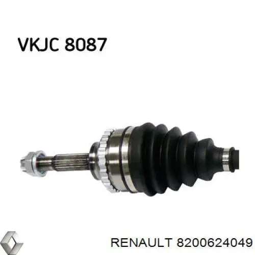 8201236025 Renault (RVI) árbol de transmisión delantero derecho