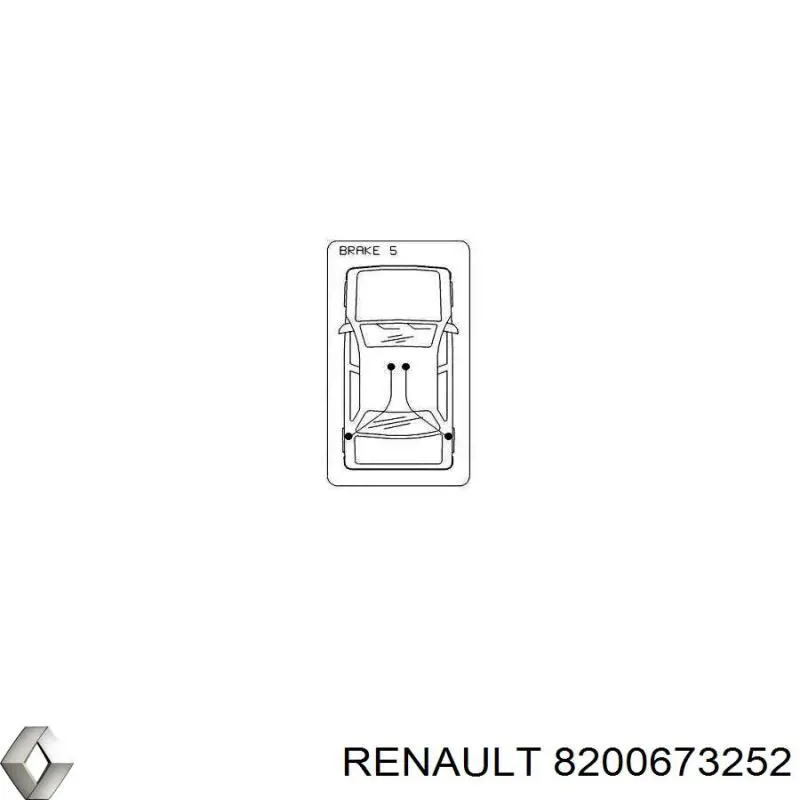 8200673252 Renault (RVI) cable de freno de mano trasero izquierdo