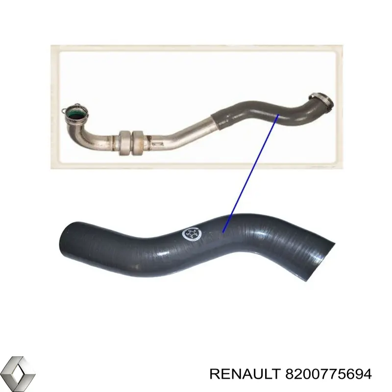 8200775694 Renault (RVI) tubo flexible de aire de sobrealimentación superior