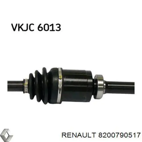 8200790517 Renault (RVI) árbol de transmisión delantero derecho