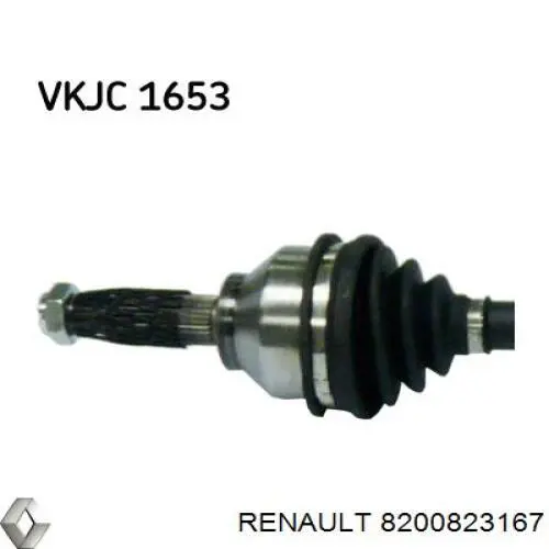 8200823167 Renault (RVI) árbol de transmisión delantero derecho