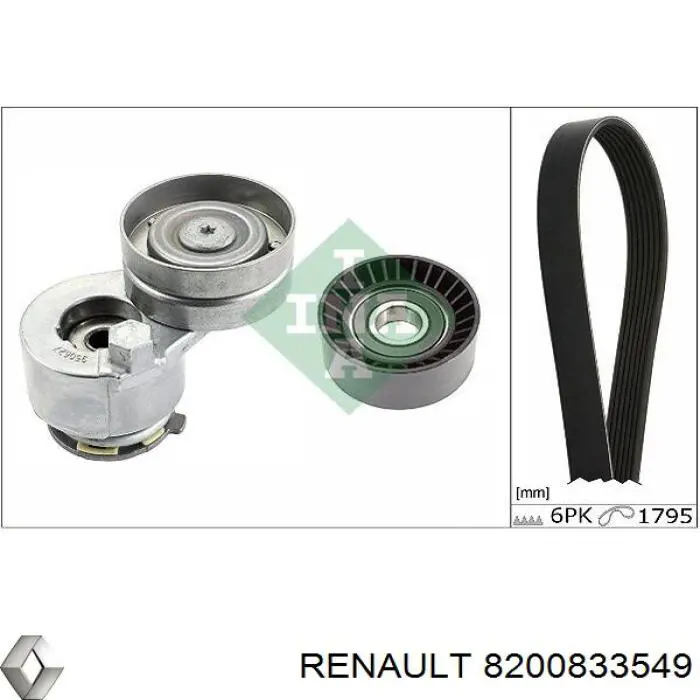 8200833549 Renault (RVI) correa trapezoidal