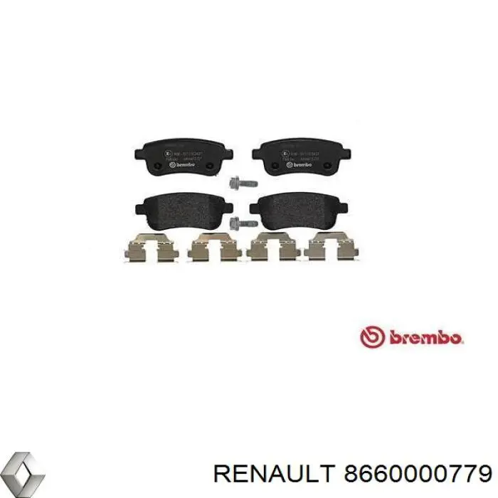 8660000779 Renault (RVI) pastillas de freno traseras