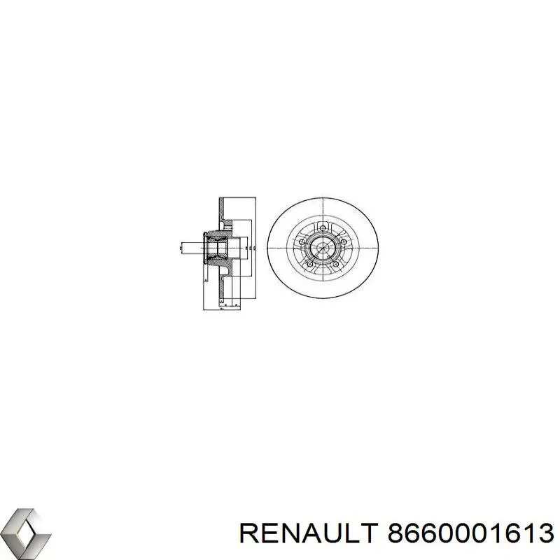 8660001613 Renault (RVI) disco de freno trasero