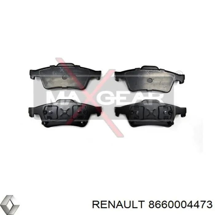 8660004473 Renault (RVI) pastillas de freno traseras