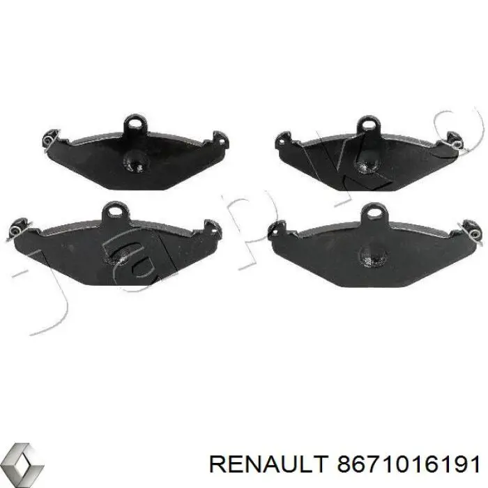 8671016191 Renault (RVI) pastillas de freno traseras