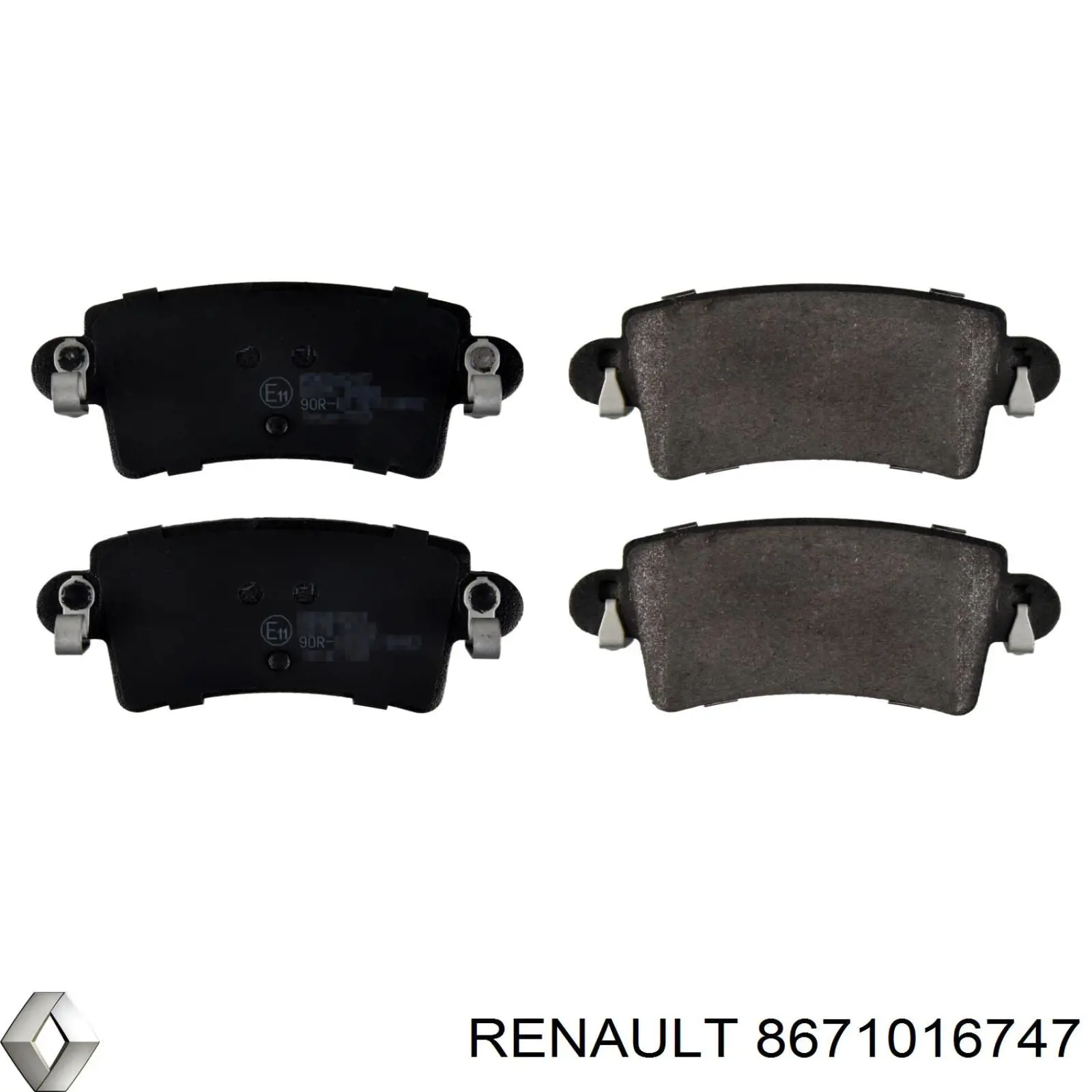 8671016747 Renault (RVI) pastillas de freno traseras