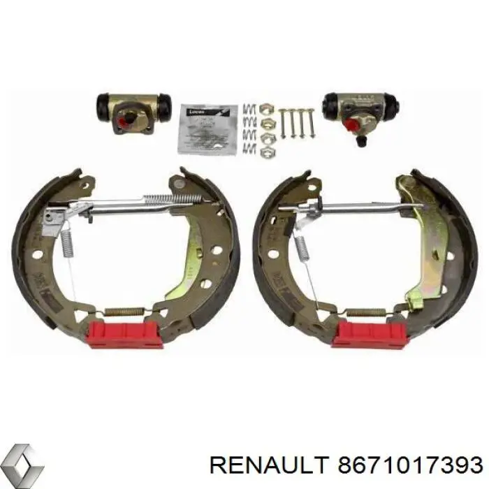 8671017393 Renault (RVI) zapatas de frenos de tambor traseras