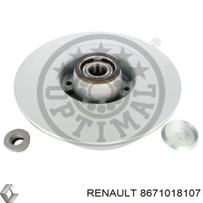 8671018107 Renault (RVI) disco de freno trasero