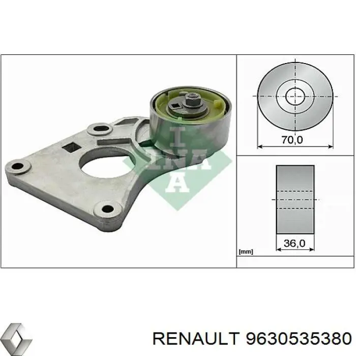 9630535380 Renault (RVI) tensor, correa dentada