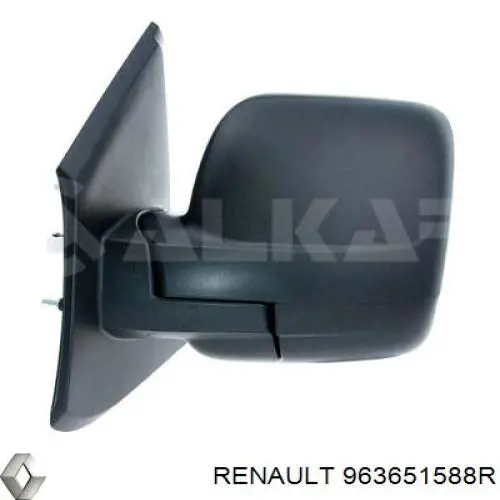 963651588R Renault (RVI) cristal de espejo retrovisor exterior derecho