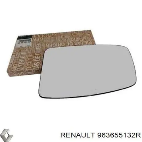 963655132R Renault (RVI) cristal de espejo retrovisor exterior derecho