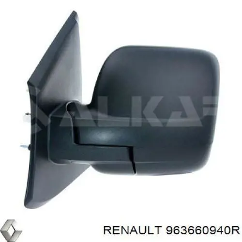 963660940R Renault (RVI) cristal de espejo retrovisor exterior izquierdo