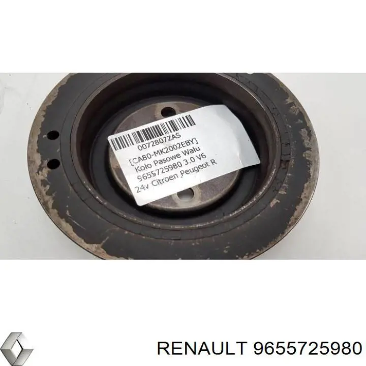 9655725980 Renault (RVI) polea, cigüeñal