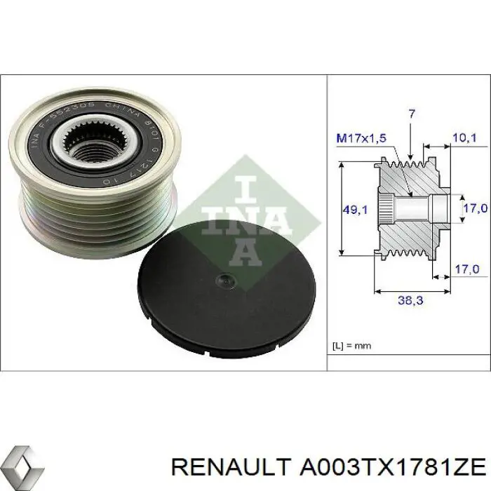 A003TX1781ZE Renault (RVI) alternador