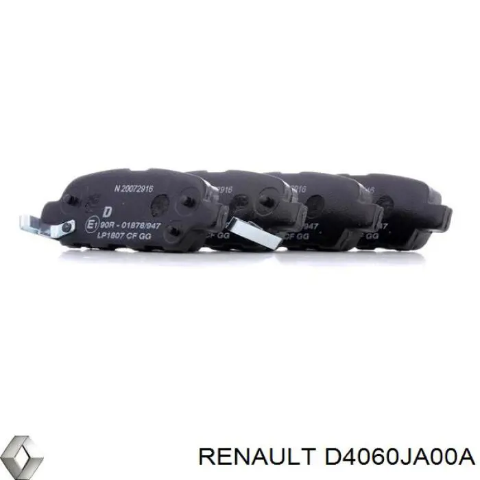 D4060JA00A Renault (RVI) pastillas de freno traseras