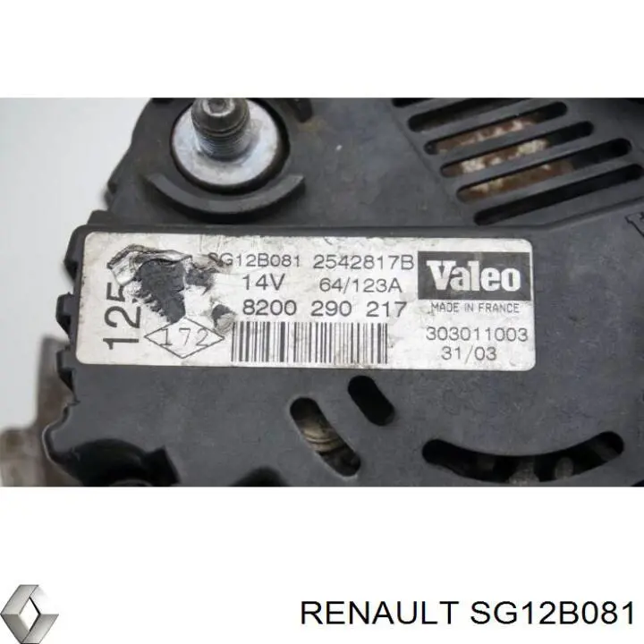 SG12B081 Renault (RVI) alternador