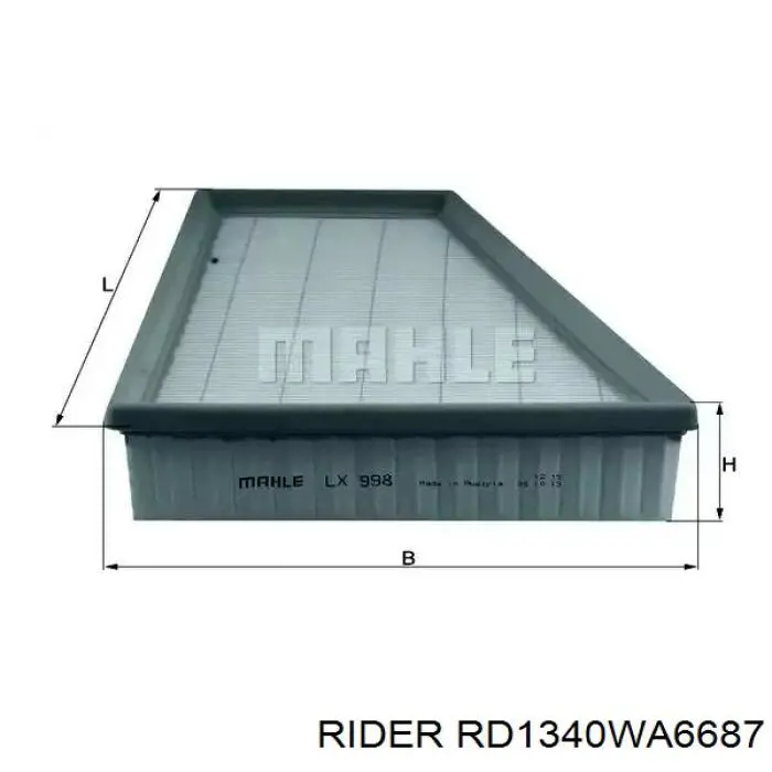 RD1340WA6687 Rider filtro de aire