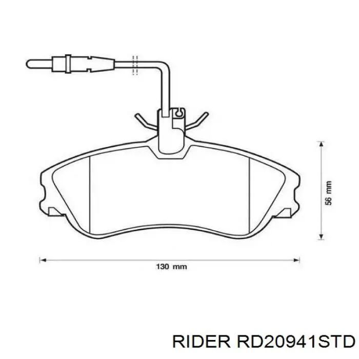 RD.20941STD Rider pastillas de freno delanteras