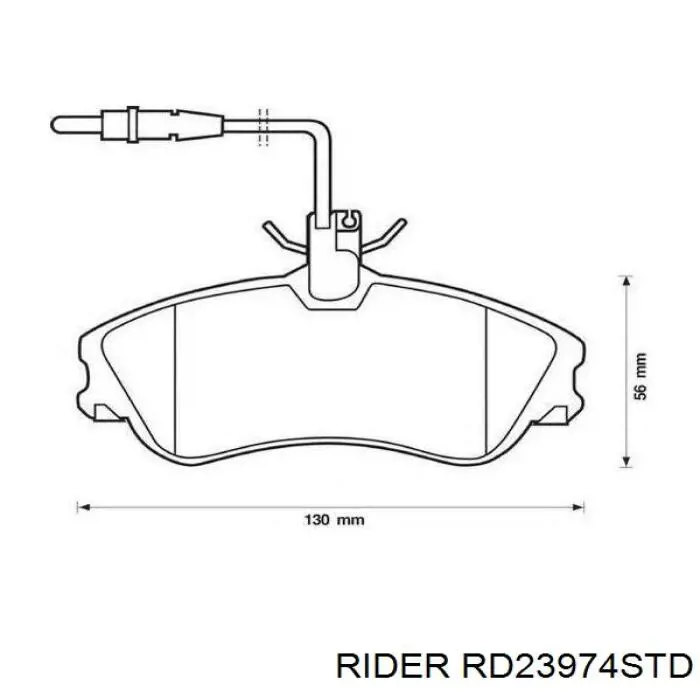 RD.23974STD Rider pastillas de freno delanteras