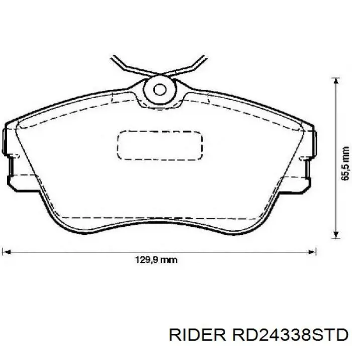 RD.24338STD Rider pastillas de freno traseras