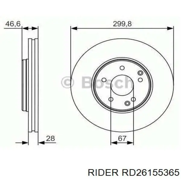 RD.26155365 Rider cubo de rueda trasero