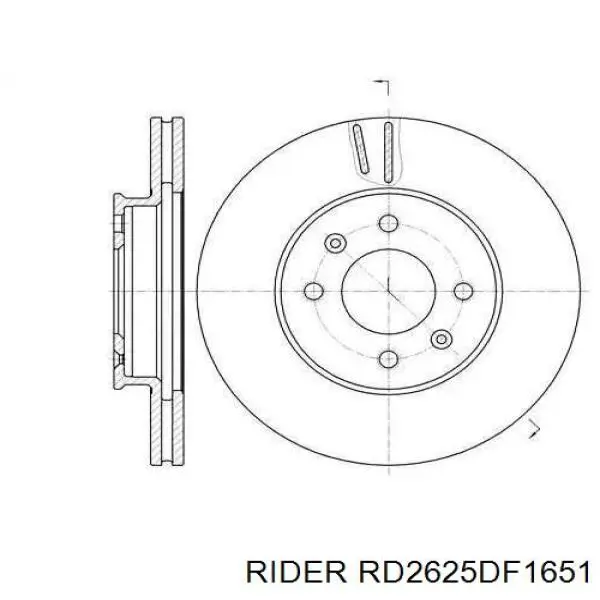 RD.2625.DF1651 Rider disco de freno trasero