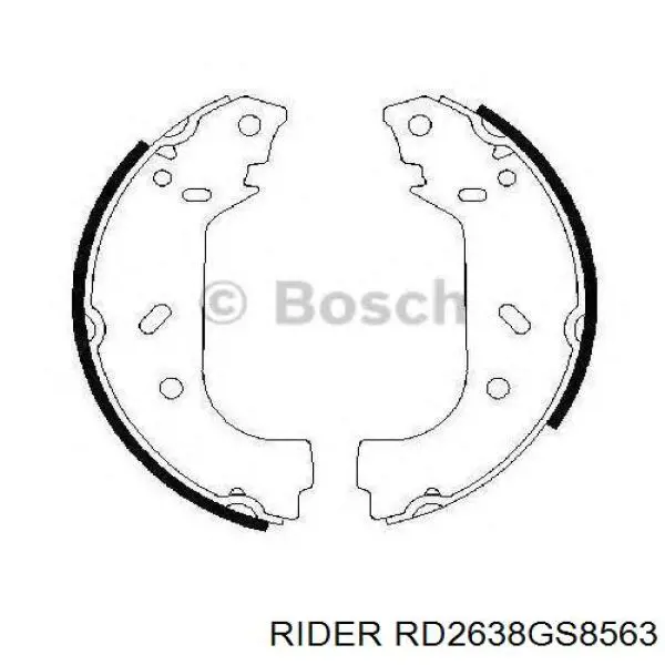 RD.2638.GS8563 Rider zapatas de frenos de tambor traseras