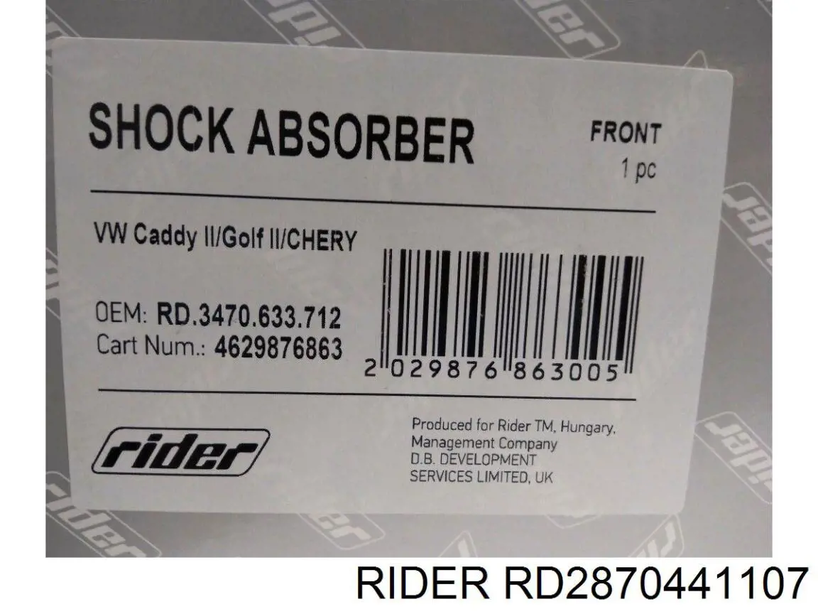 RD.2870.441.107 Rider amortiguador trasero