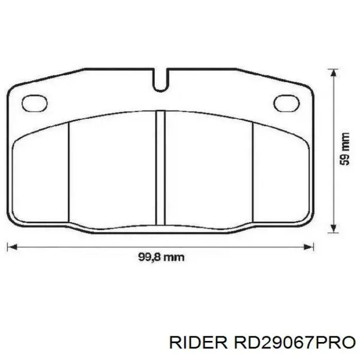 RD 29067PRO Rider pastillas de freno delanteras