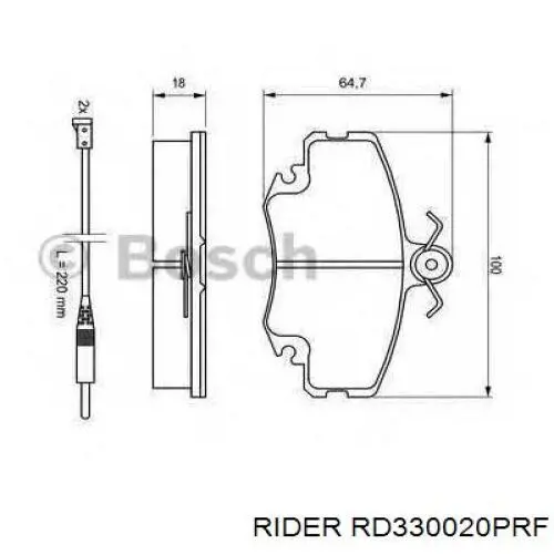 RD.330020PRF Rider pastillas de freno delanteras