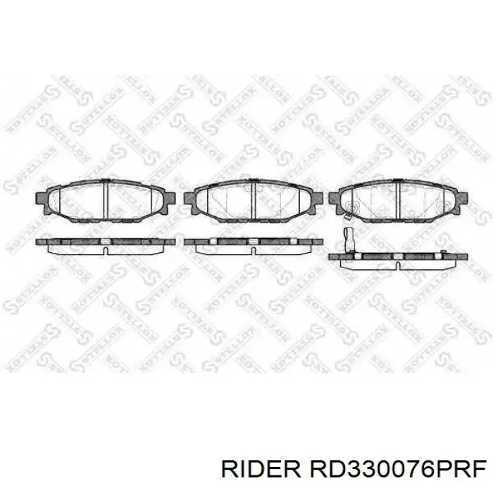 RD.330076PRF Rider pastillas de freno traseras