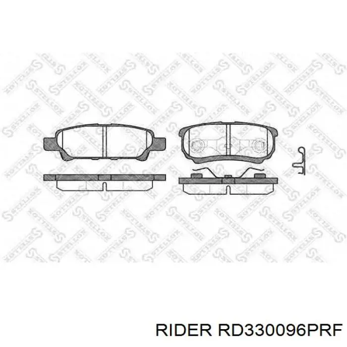 RD.330096PRF Rider pastillas de freno traseras