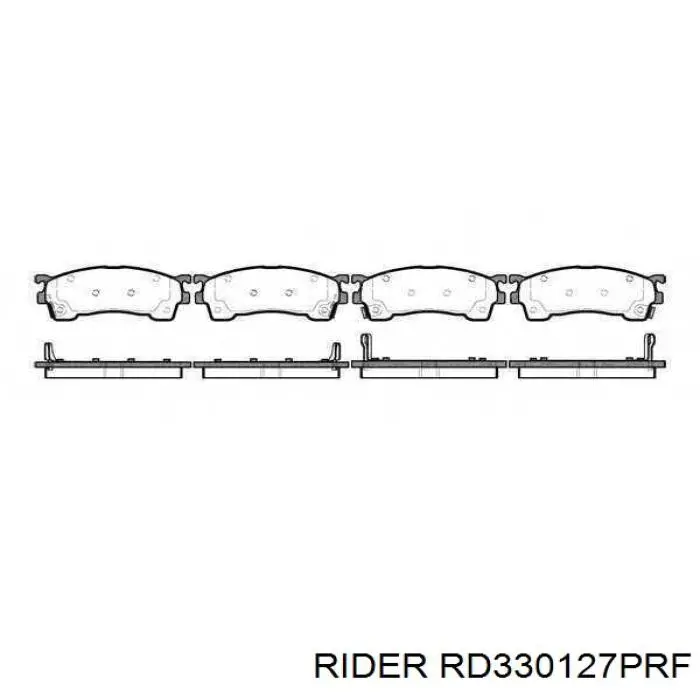 RD.330127PRF Rider pastillas de freno delanteras