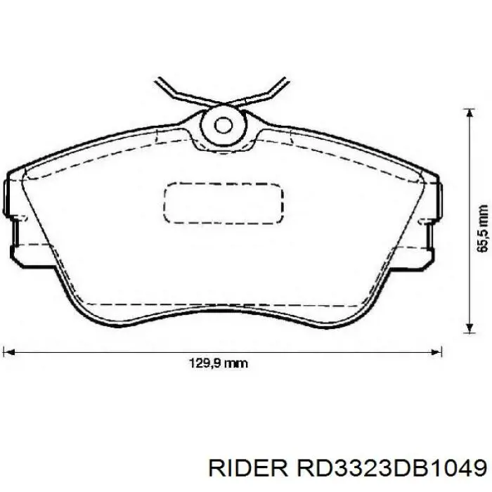 RD3323DB1049 Rider pastillas de freno delanteras