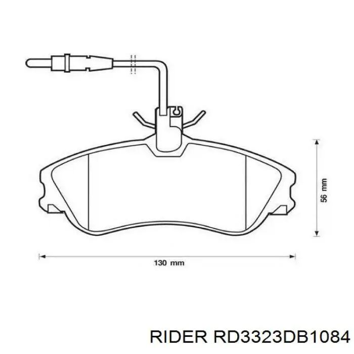 RD3323DB1084 Rider pastillas de freno delanteras